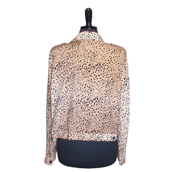 Pistola Cheetah Print Blouse Top Button Up Pockets Size XL - Picture 3 of 5